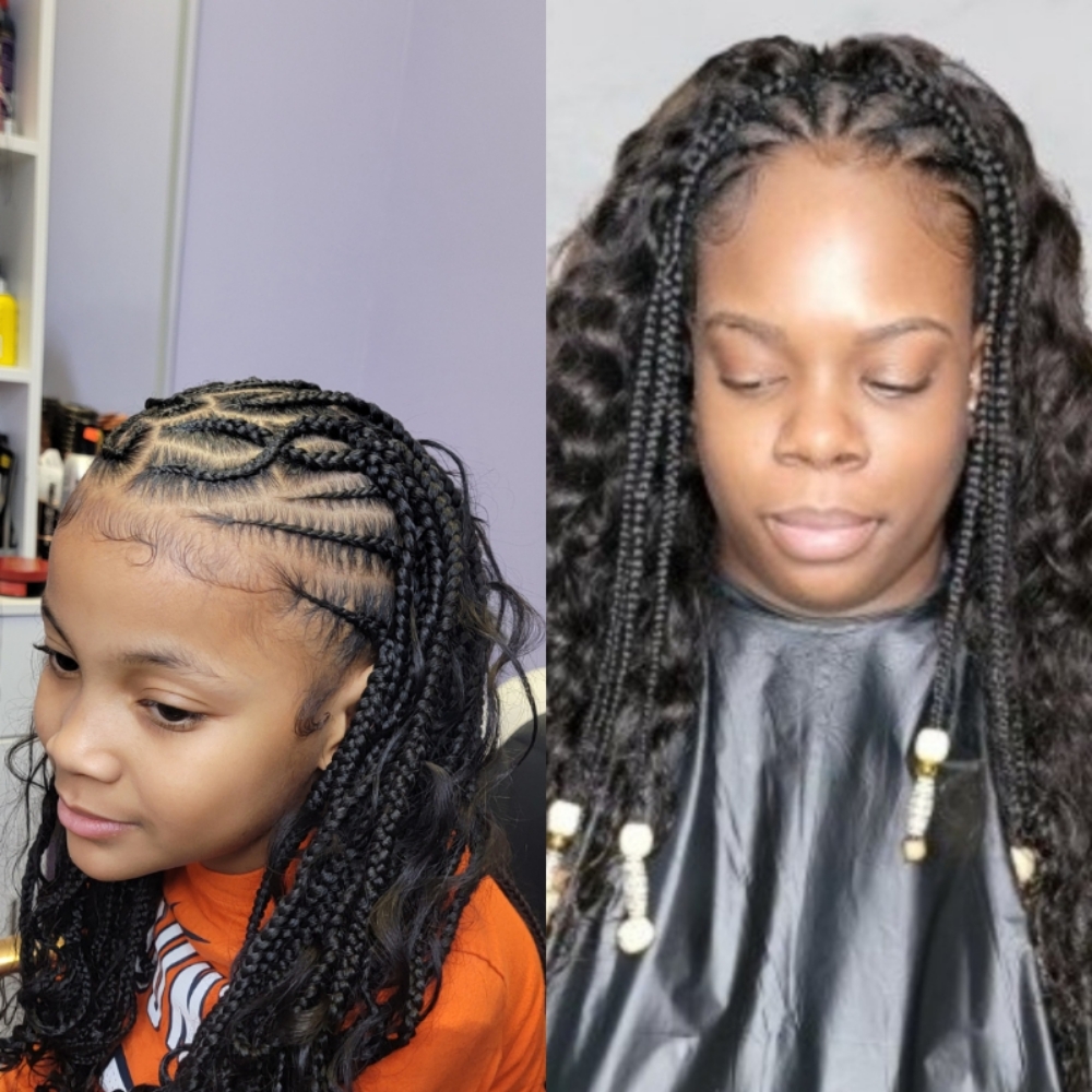 Tribal Braids Or Sew-in at Heavenly Styles of LaBriana in Glenwood, IL