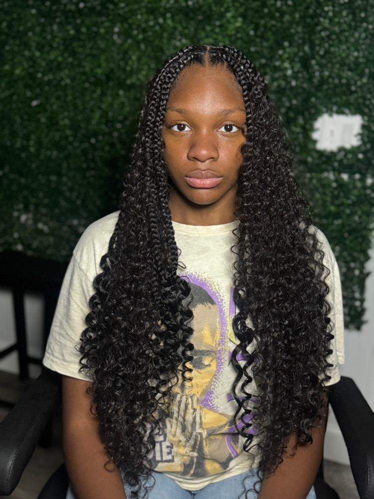 Medium Boho Knotless Braids