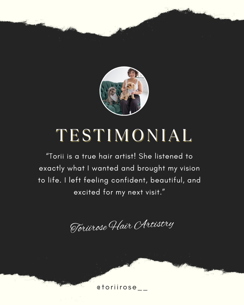 Client Consultatiom at Toriirose Hair Artistry in San Antonio, TX