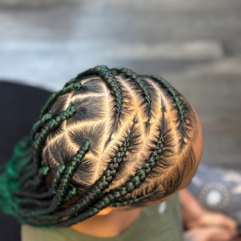 Fulani/tribal Braids( NO Curls) at Simply Snatched in Nevada, MO