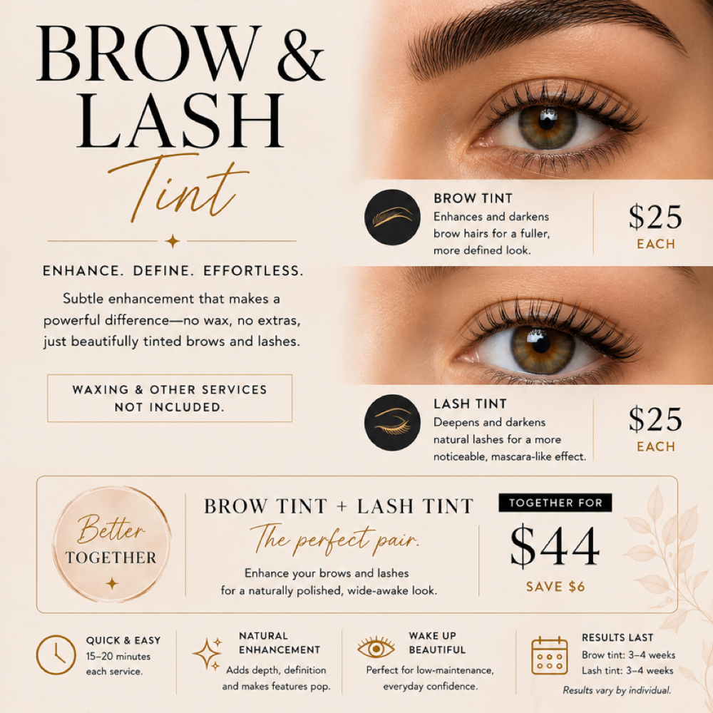 Brow Tint Or Lash Tint $25 Ea. at Soul Aura in Indian Orchard, MA