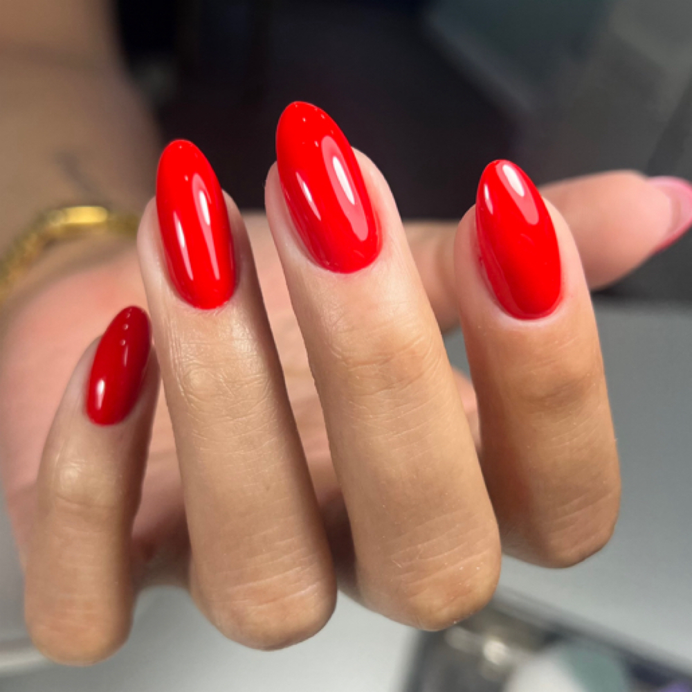 Russian Manicure-Hard Gel Overlay at MY Nails Studio in Elkins Park, PA