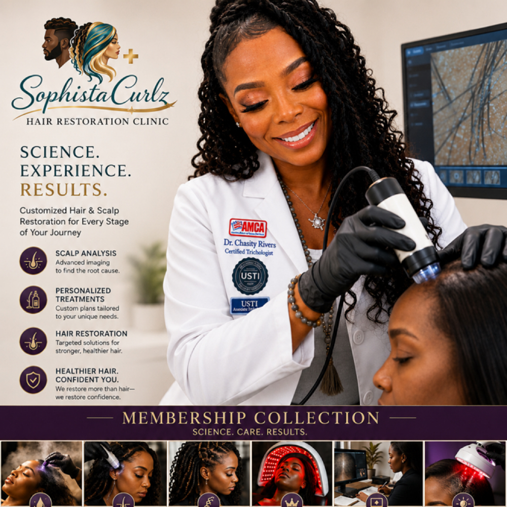 LLLT w/1 Year Treatment Program at SophistaCurlz Hair Restoration Clinic in Columbia, SC