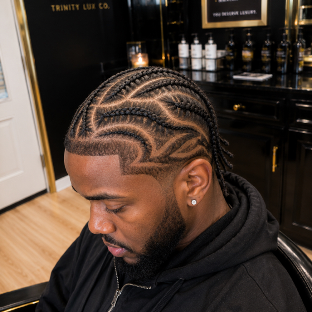 Men’s Design Braids at Trinity Lux Co in savannah, GA