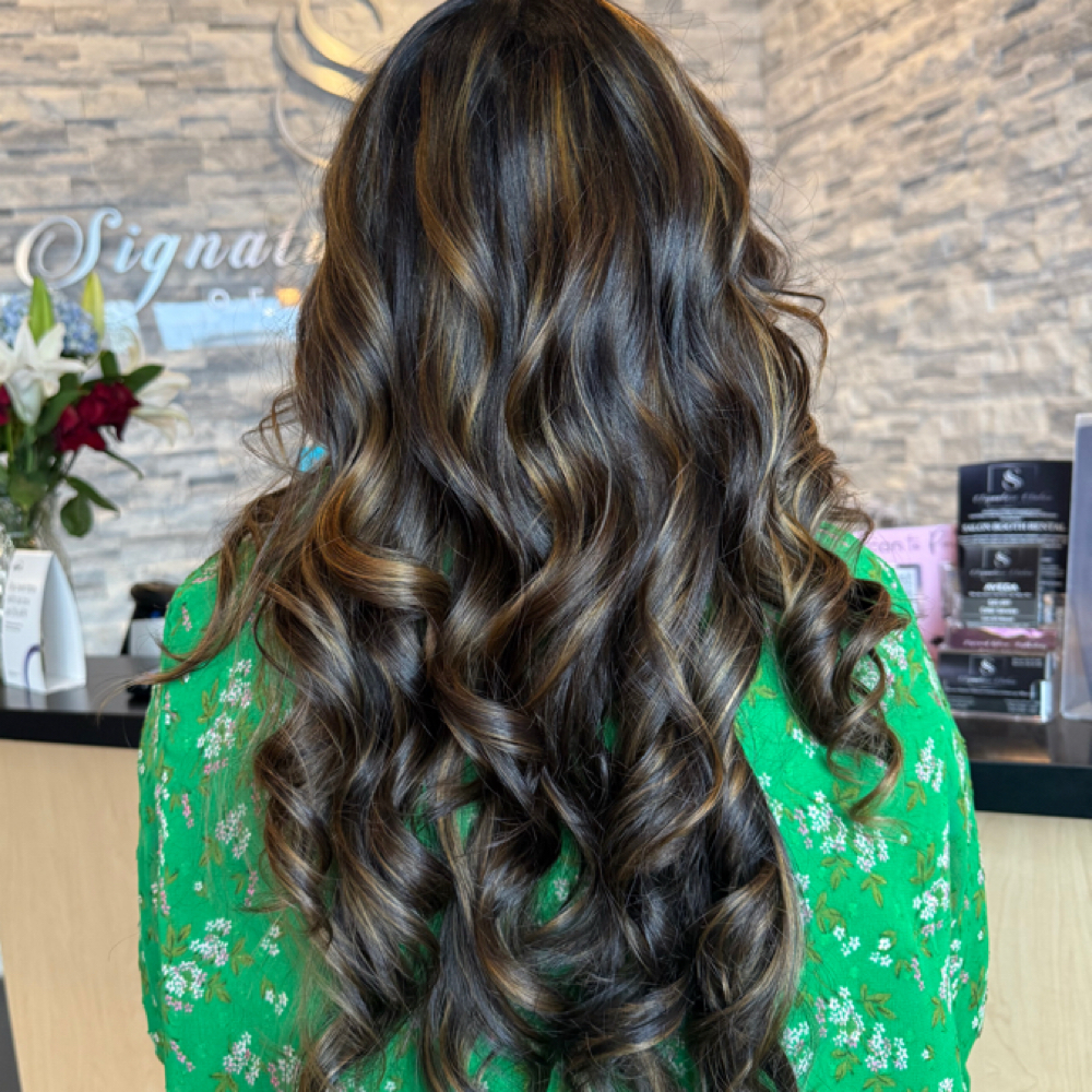 Long Hair Full Foil Highlights at Glam with Seng in Woodbury, MN