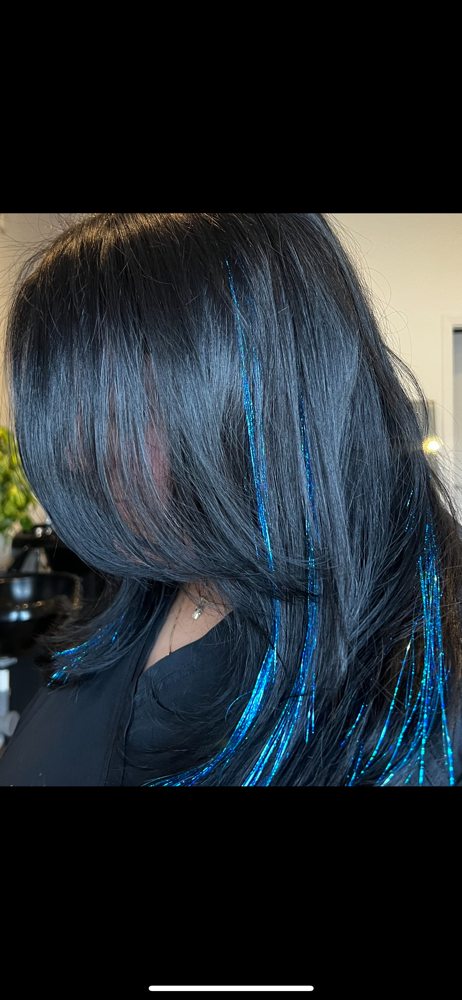 Beaded Tinsel at Daxella Salon in Hernando, MS