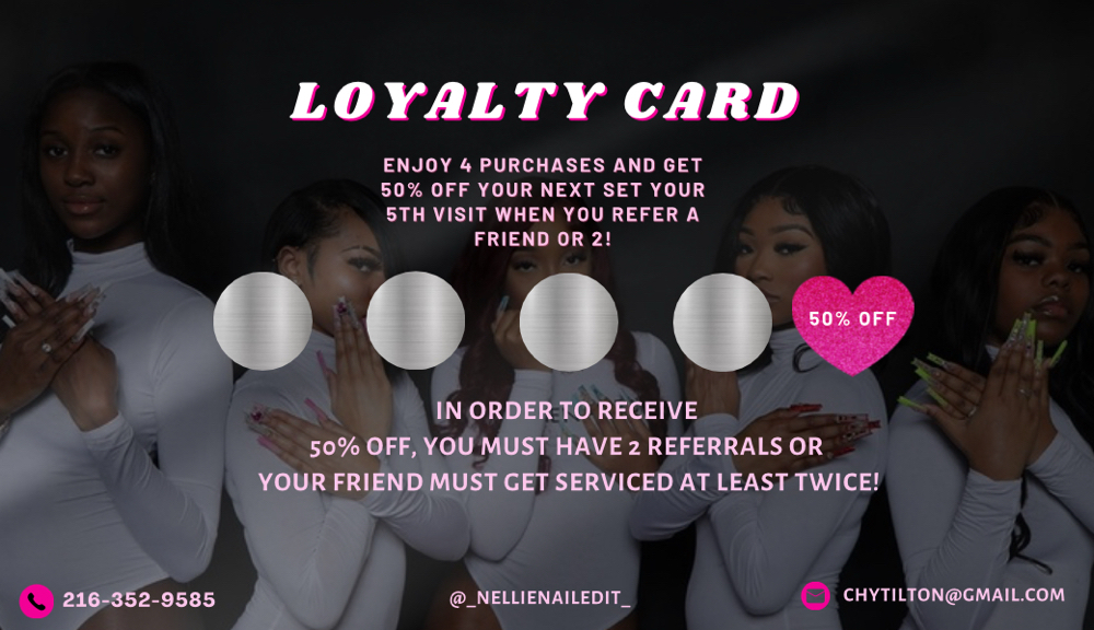 50% Off Set- Loyalty Program at NellieNailedIt in Cleveland Heights, OH