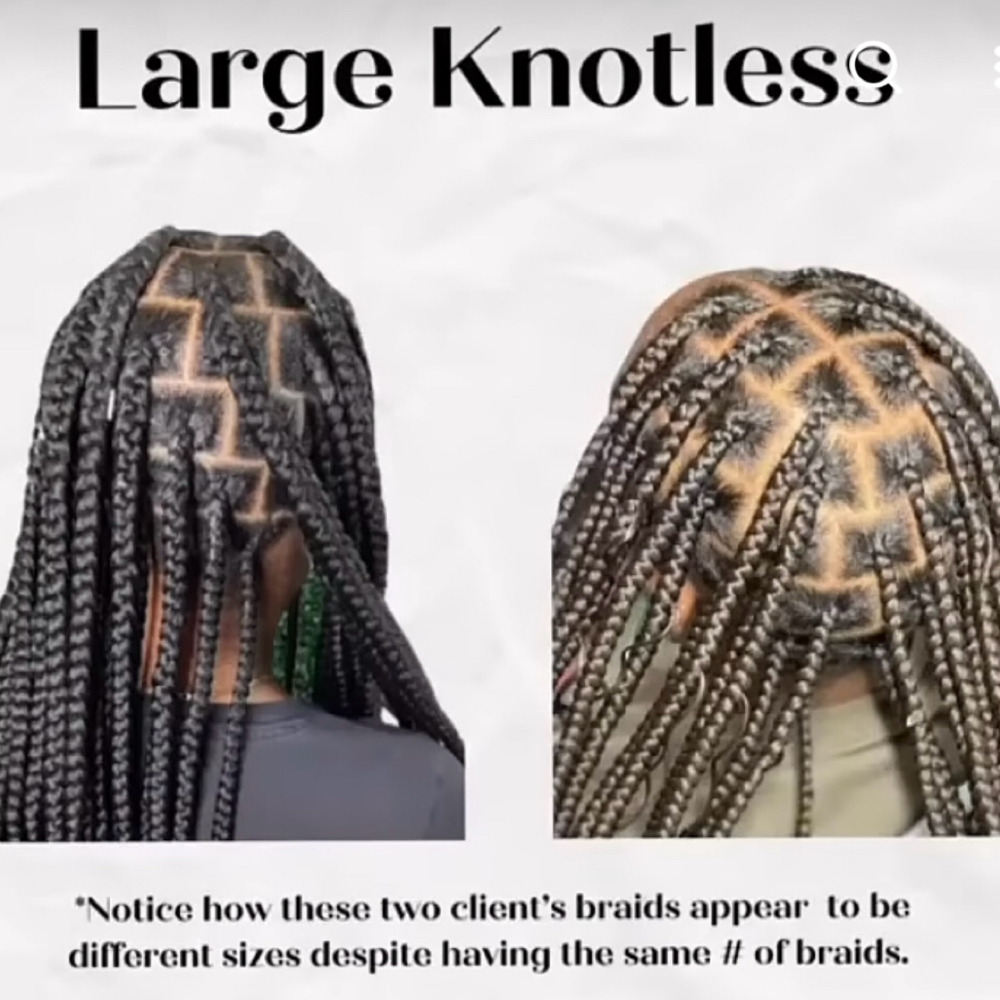 Large Knotless Braids