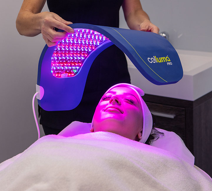 LED light therapy session