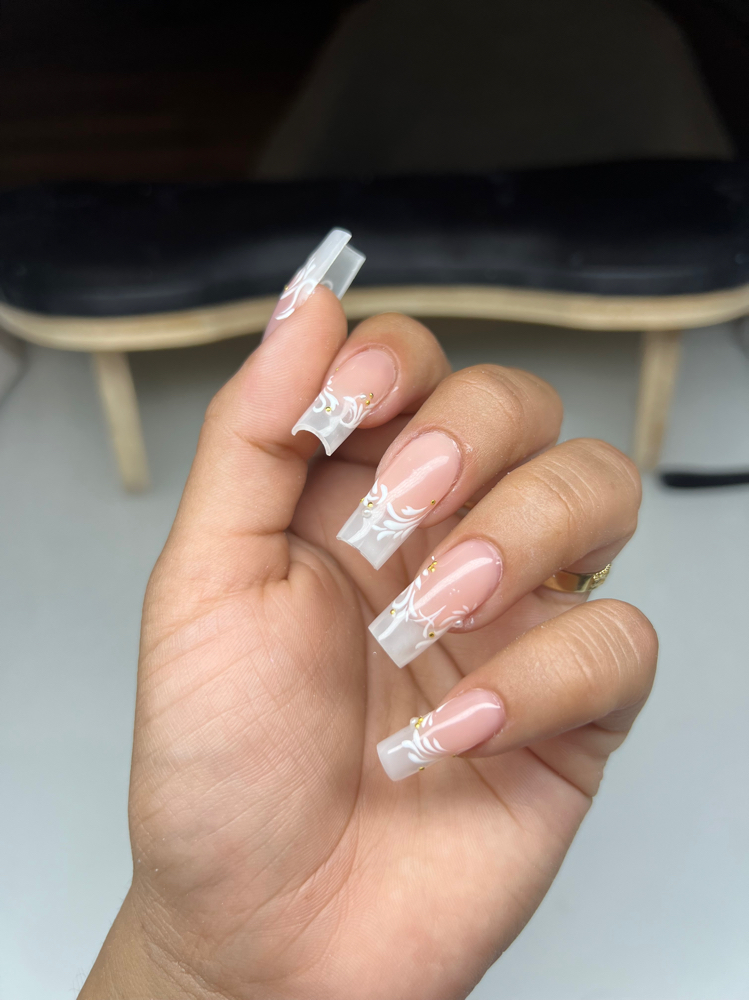 Gel-X Long Full Set On Bare Nails at _F.nailsss in Phoenix, AZ