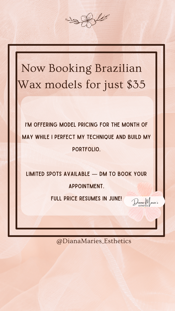 Model Priced Brazilian Wax