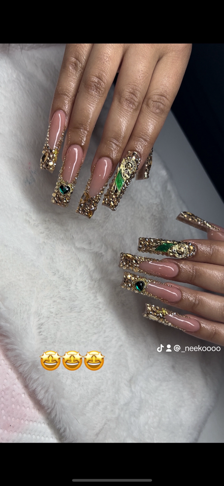 Full Crystal Nail Design