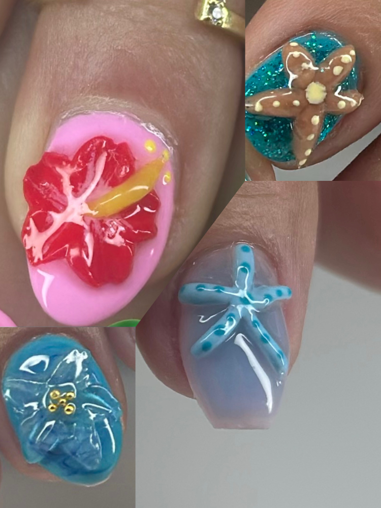 Add-ons 3D Art at AJ Nails in Conroe, TX