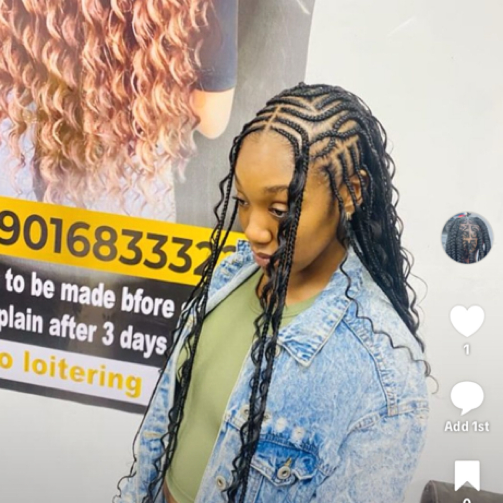 Tribal Braids at Mame’s  hair braiding in Cordova, TN