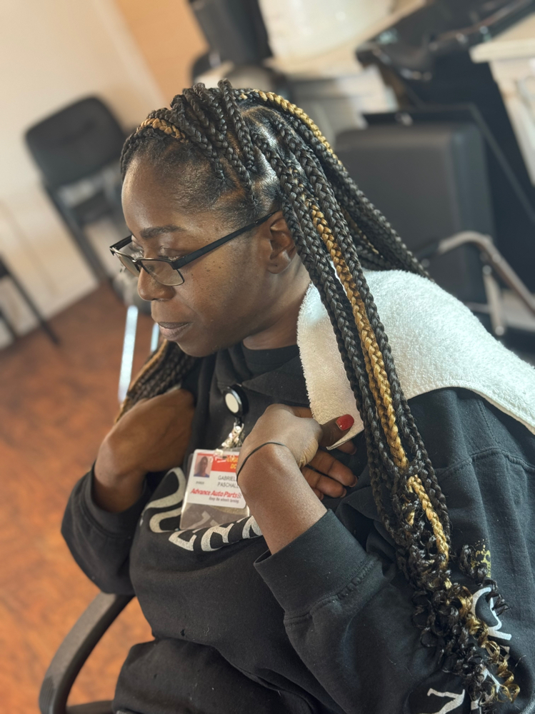 Large Knotless Braids at The Hot Spot in Harlem, GA