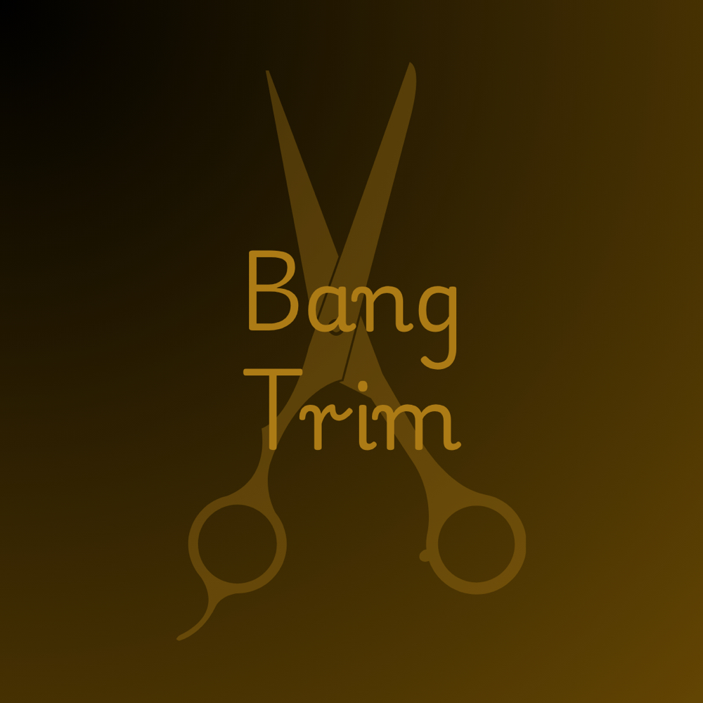 Bang trim at Bang! Hair Parlor in Peotone, IL