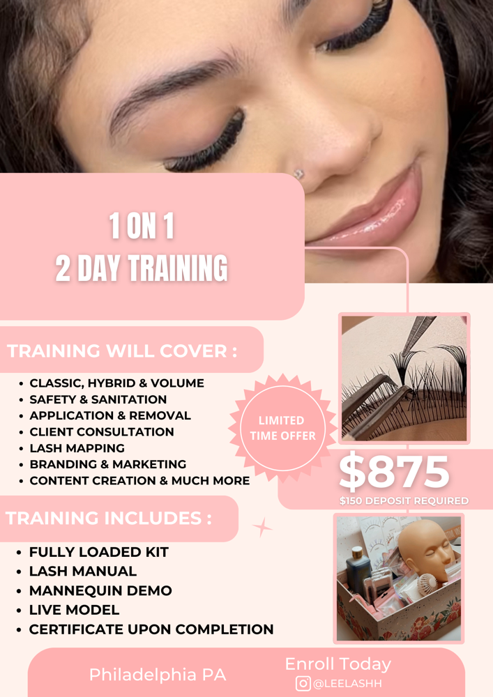1:1 2 Day Lash Class