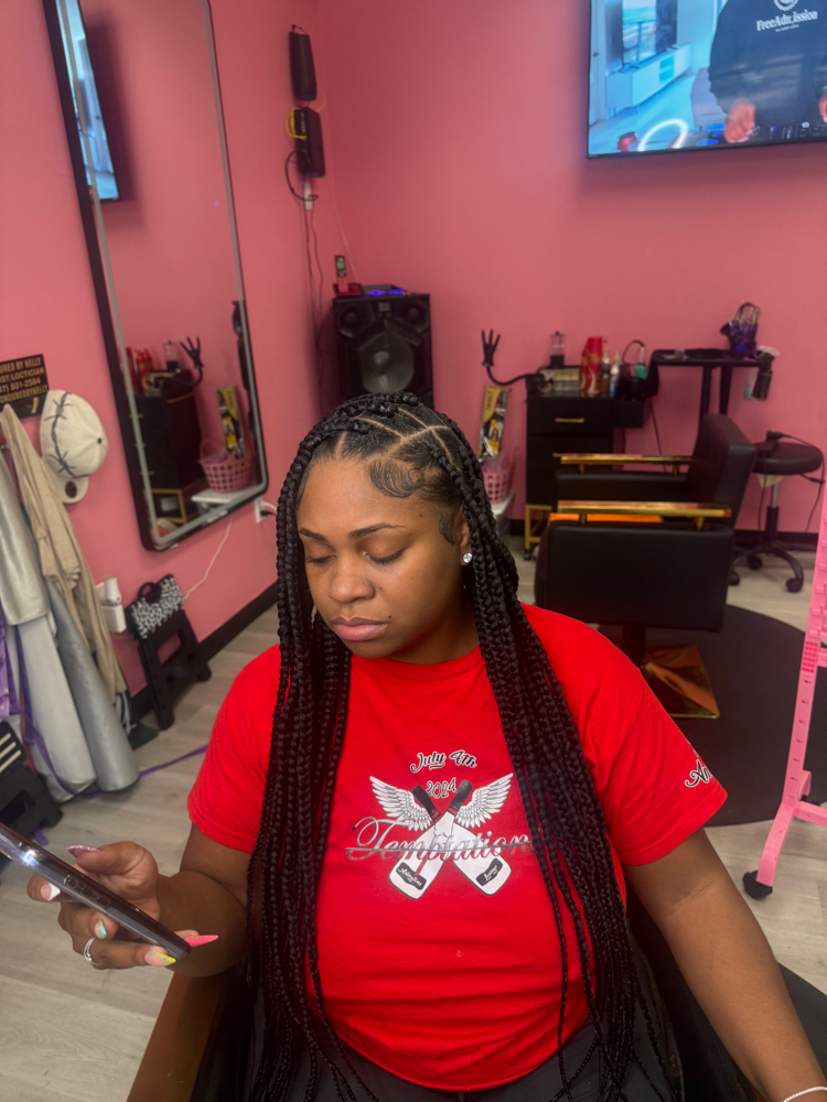 Large Knotless Braids