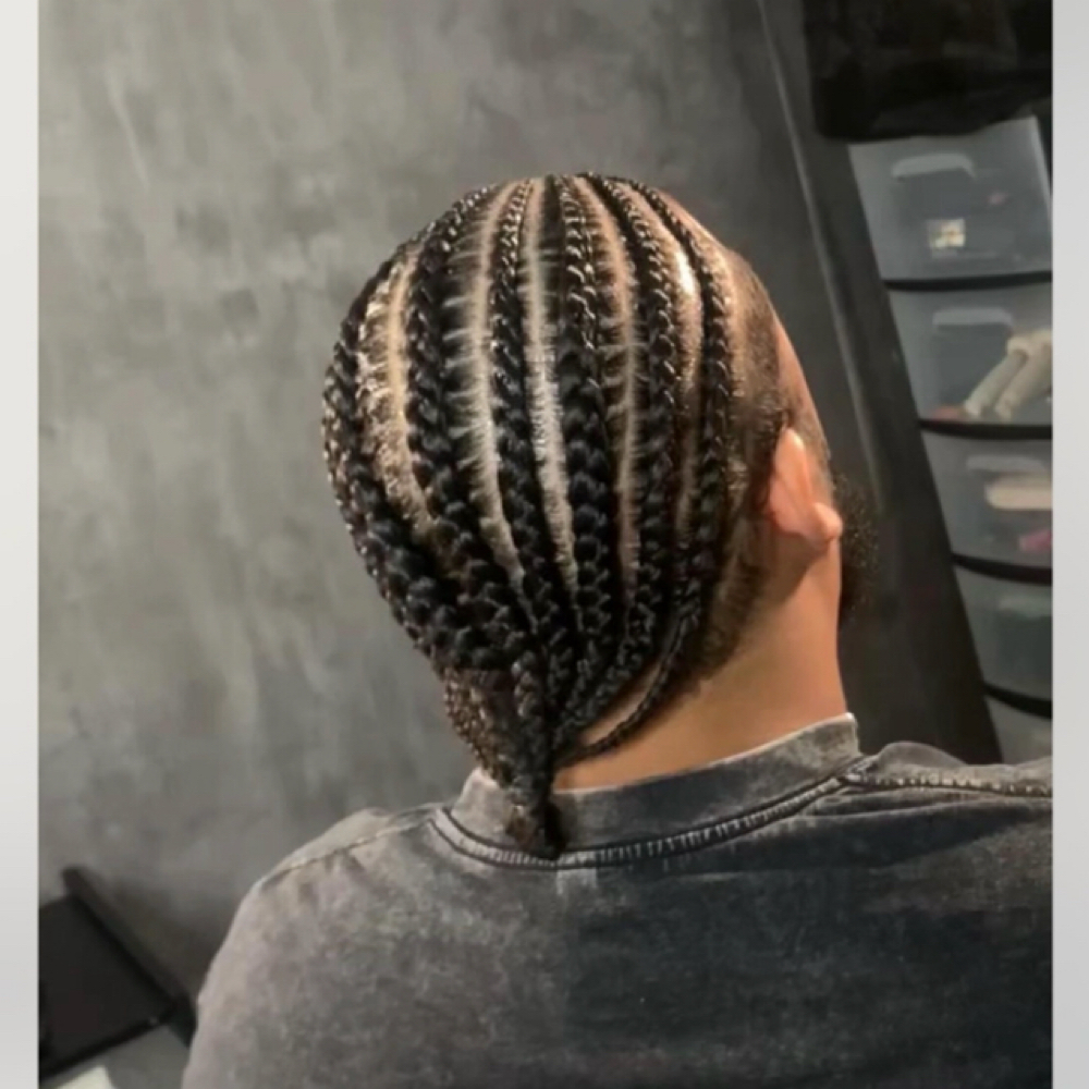 Men Regular Straight Back Cornrows at Beauty Lounge By Mariam |Braids|Makeup|WigInstall| in Spring, TX