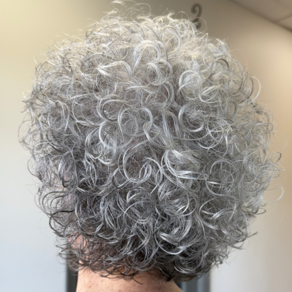Short Curly Cut at Pink Hair Inc in Mt. Juliet, TN