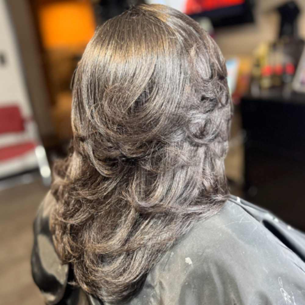 Silk Press on Longer Length Hair💕 at NERDY GIRL BEAUTY STUDIO ✨✨ in 48034