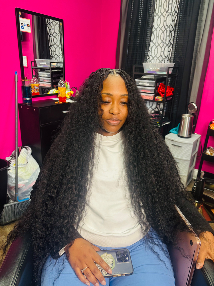 Medium Knotless Bora Bora Braids