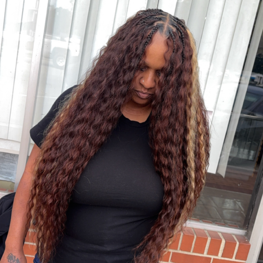 Medium Knotless Bora Bora Braids at DaBraiidTrapp in Elizabethtown, NC