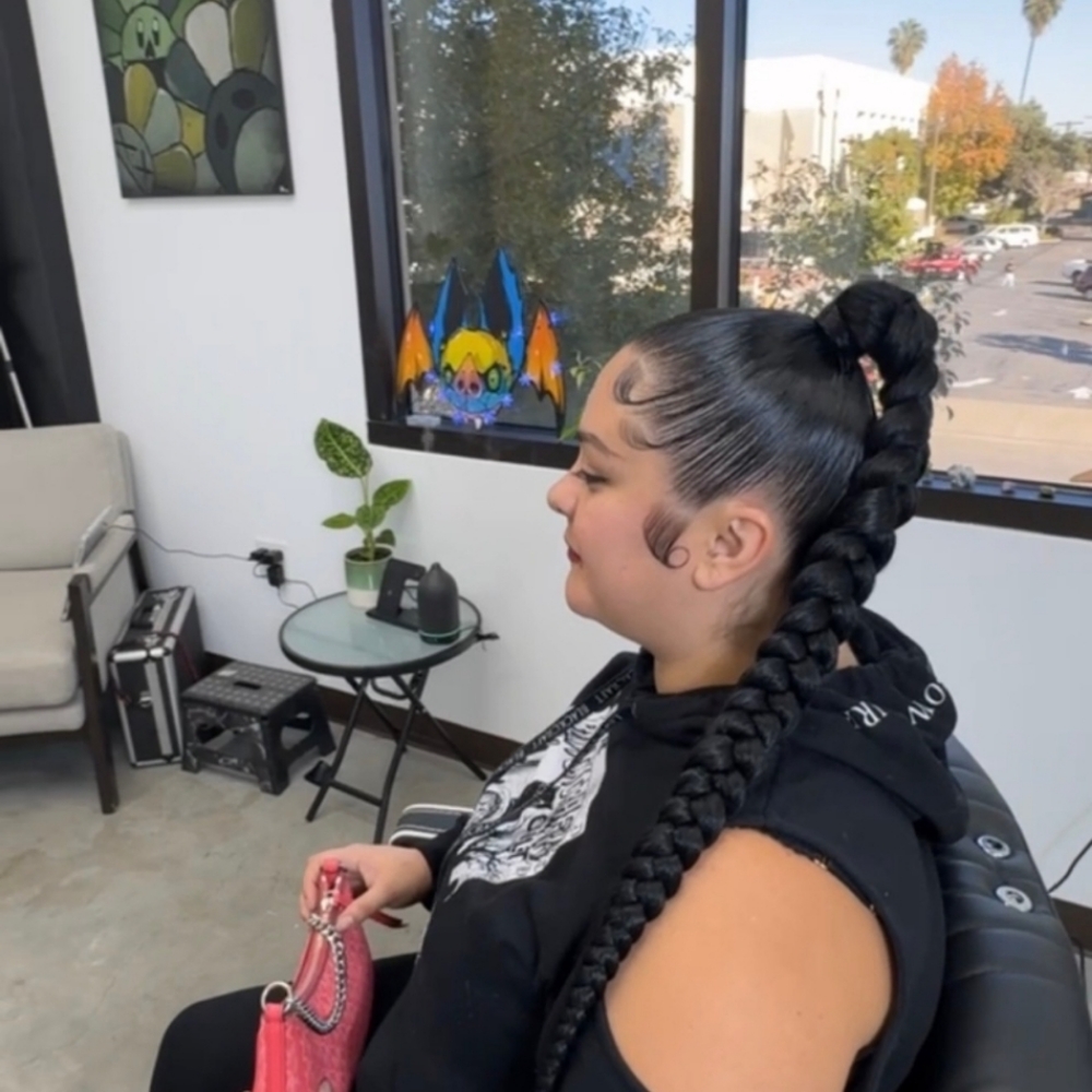 High Ponytail Braid at JayBug Braids & Styling in Pomona, CA