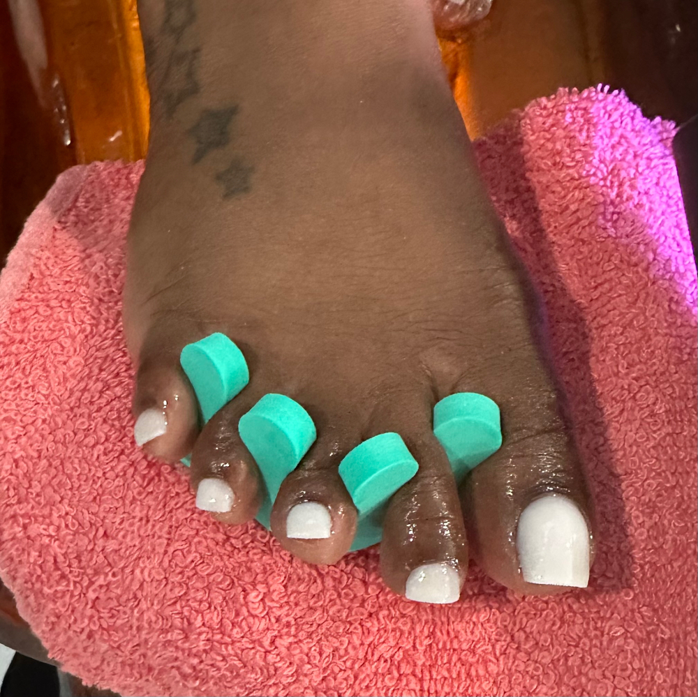 White Acrylic Toes