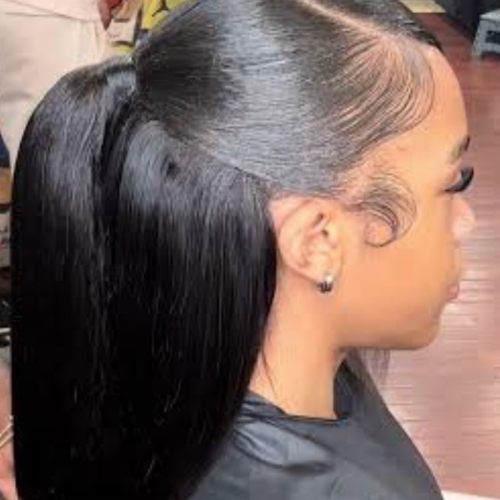 Half Up Half Down at Weaves blowouts and styles in Atlanta, GA