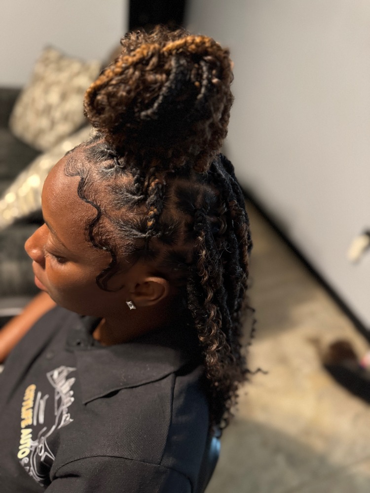Boho Braids/Twist w/ Curly Hair