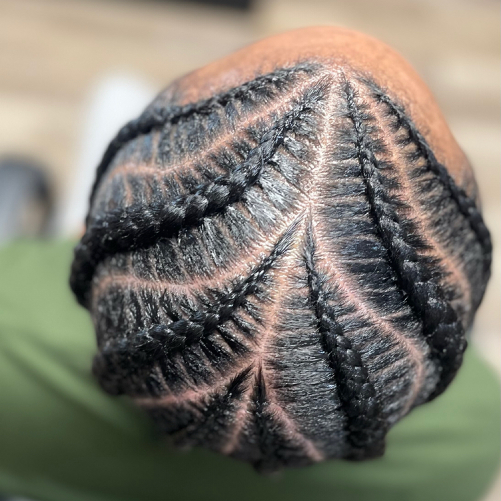 4 Natural Stitch Braids at Braid Therapy Studio in Wichita, KS