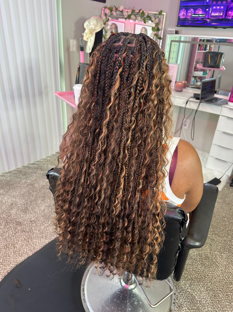 Medium Boho Braids / 2 Bundles at Pink Passion Beauty Parlor in Atlanta, GA