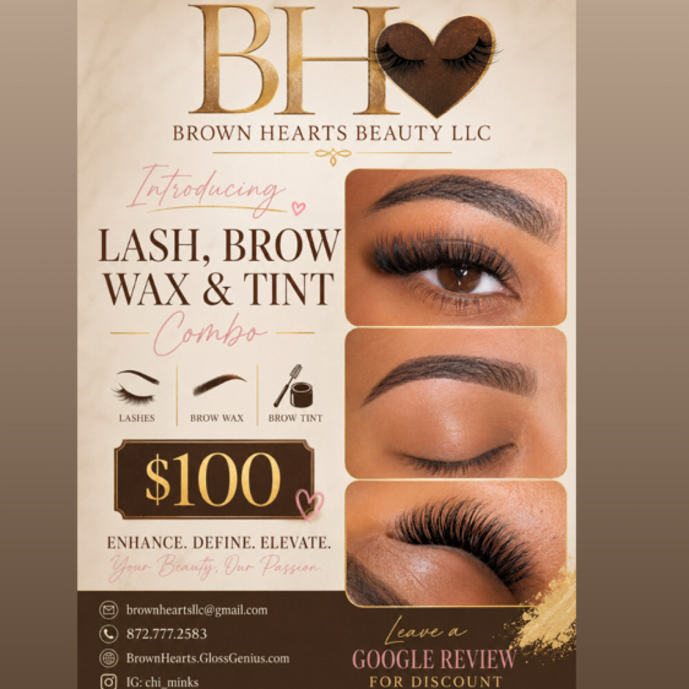 Brown Hearts Brow & Lash Combo at Brown Hearts Beauty Services LLC in Chicago, IL