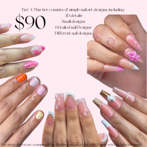 Tier 3 Nails at Mary’s Pink Studio in Laredo, TX