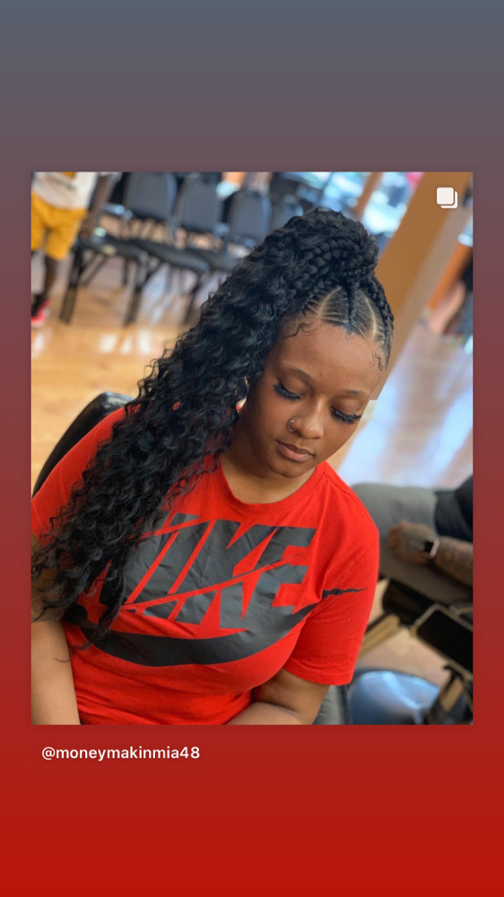 Boho Jumbo Feed In Ponytail