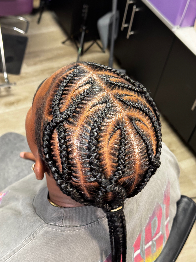 Mens Stitch Braids at BraidedBySani in Vallejo, CA