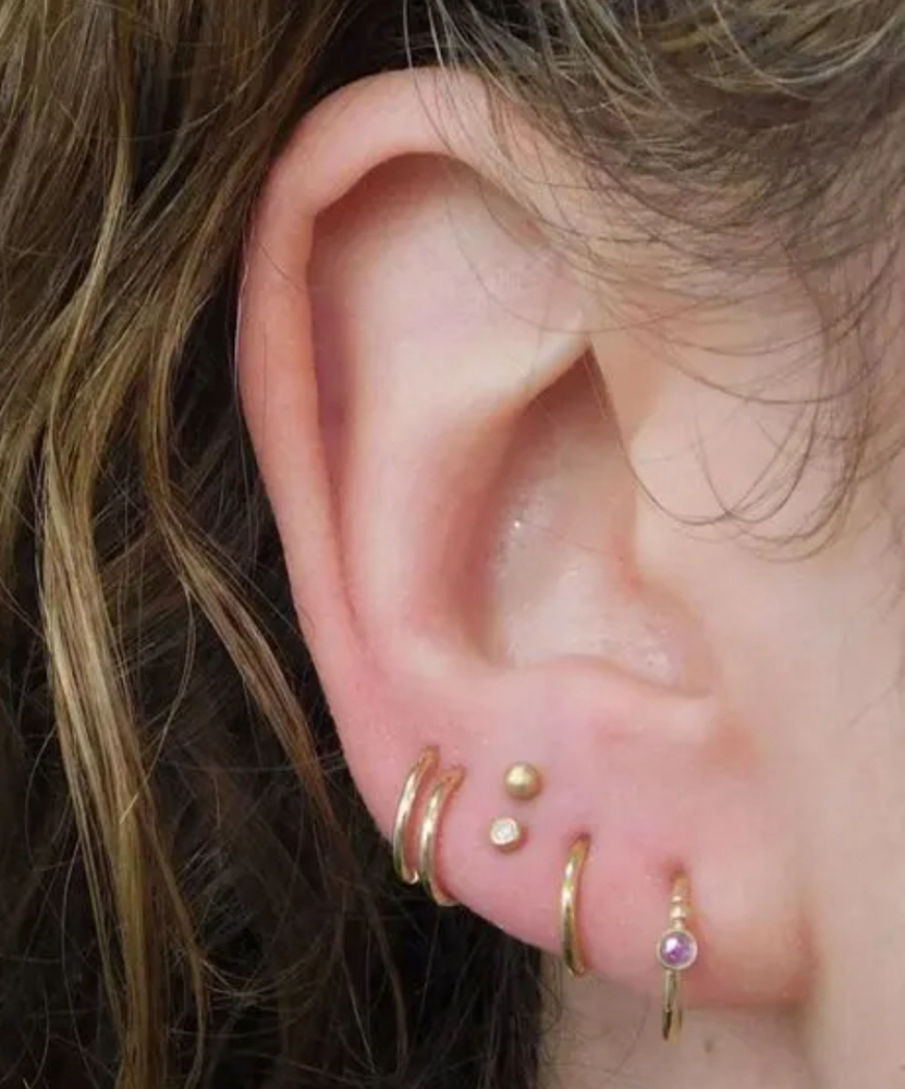 Stacked Lobe Piercing at Lasting Impressions LHC in Lake Havasu City, AZ