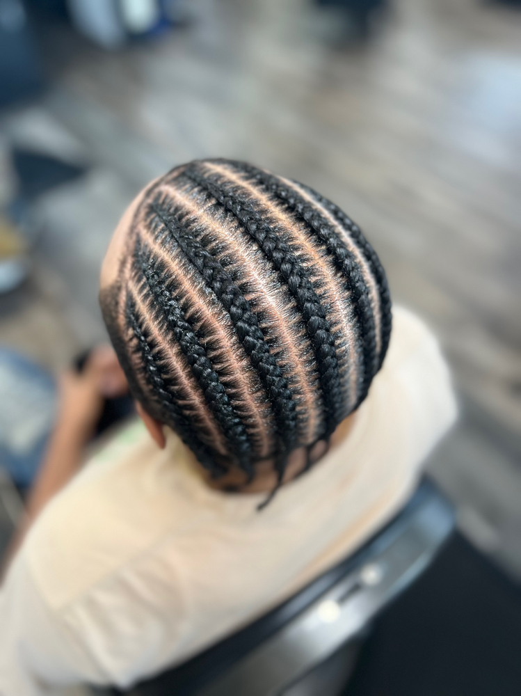 Men Braids. 6-8 Straightback