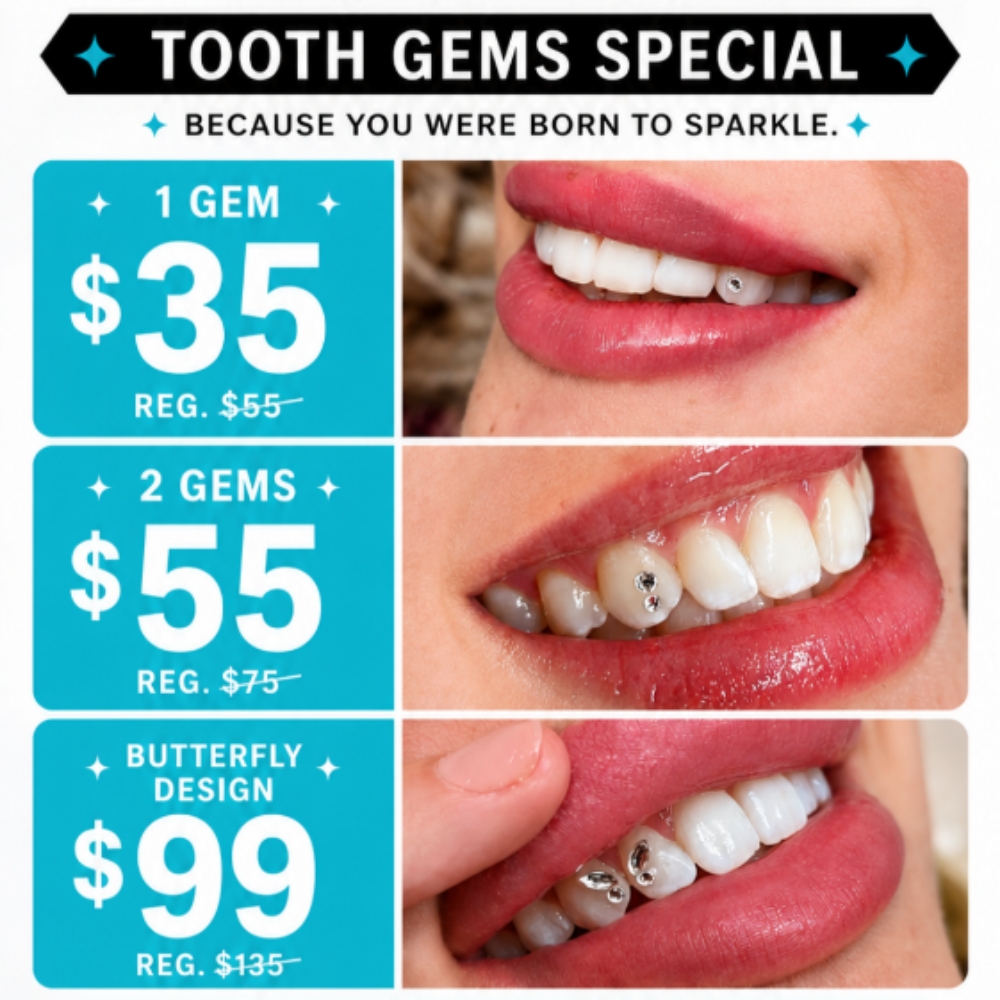 Tooth Gems Grand Opening Special 💎 at Royal Blanc Smiles - Teeth Whitening and Tooth Gems in Charlotte, NC in Concord, NC