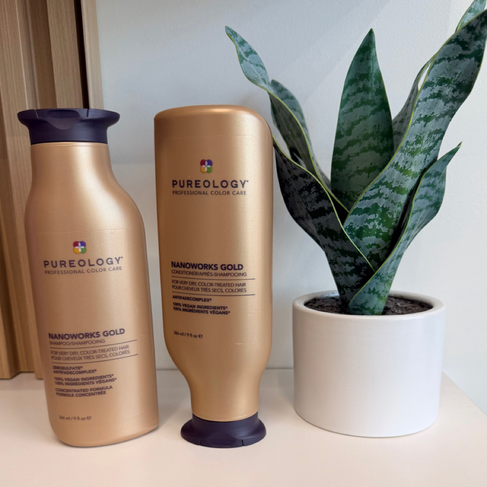 Pureology Nanoworks Gold Sham/Cond. at Hair Designs By Ashley in Derby, KS