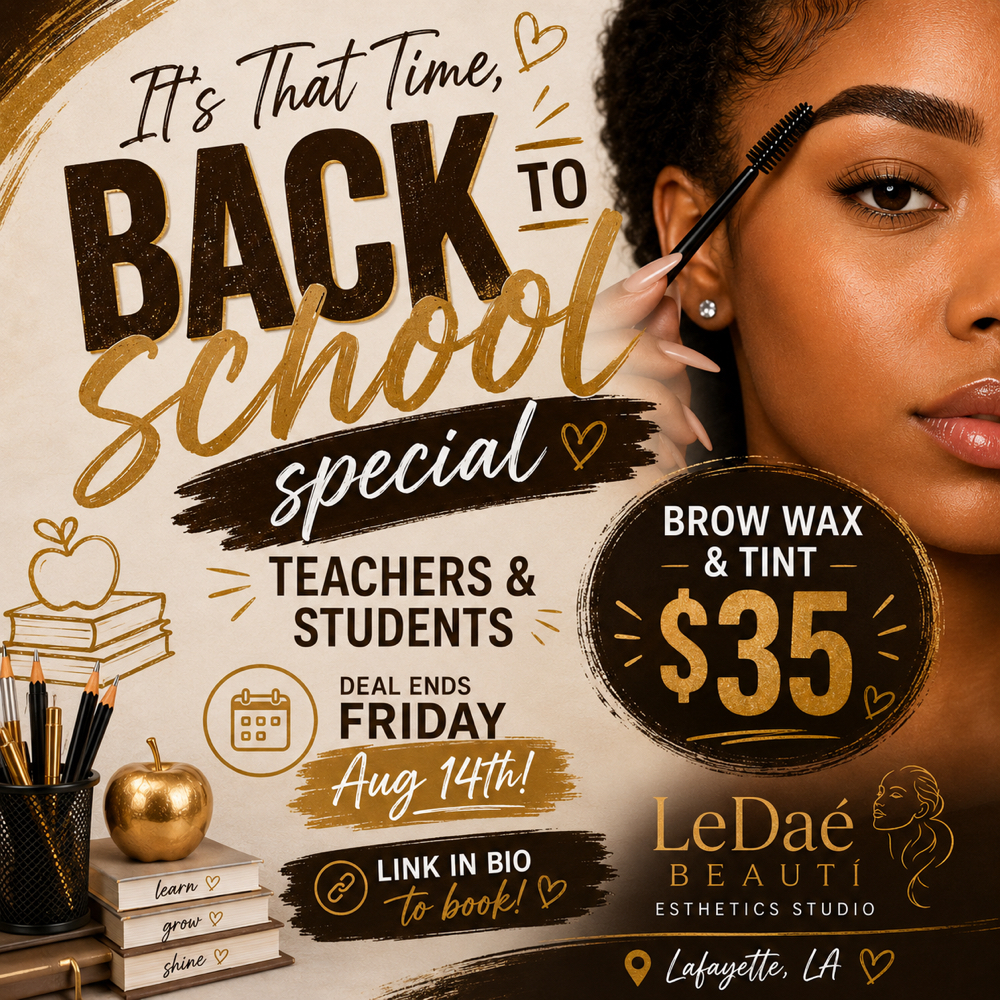 Brow Wax & Tint Special $35 at LeDaé Beautí in Lafayette, LA