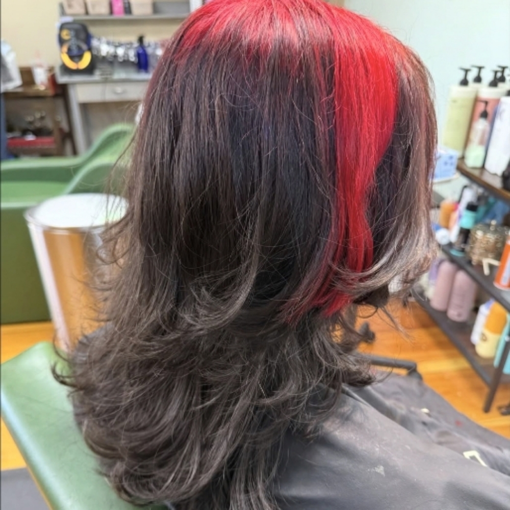 Long Haircut at Electric Eye Holistic Hair Studio in South Portland, ME