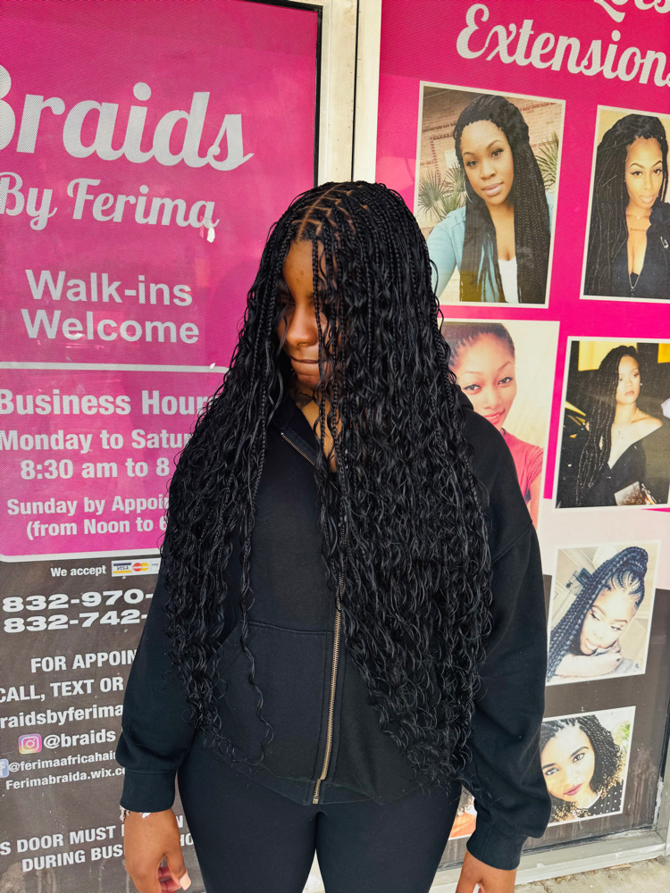 Smedium Bohemian Knotless Braids