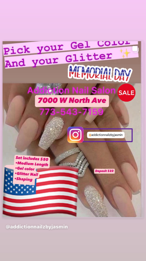 Memorial day Gel Fullset