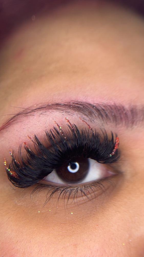 Glitter/color Lash Application