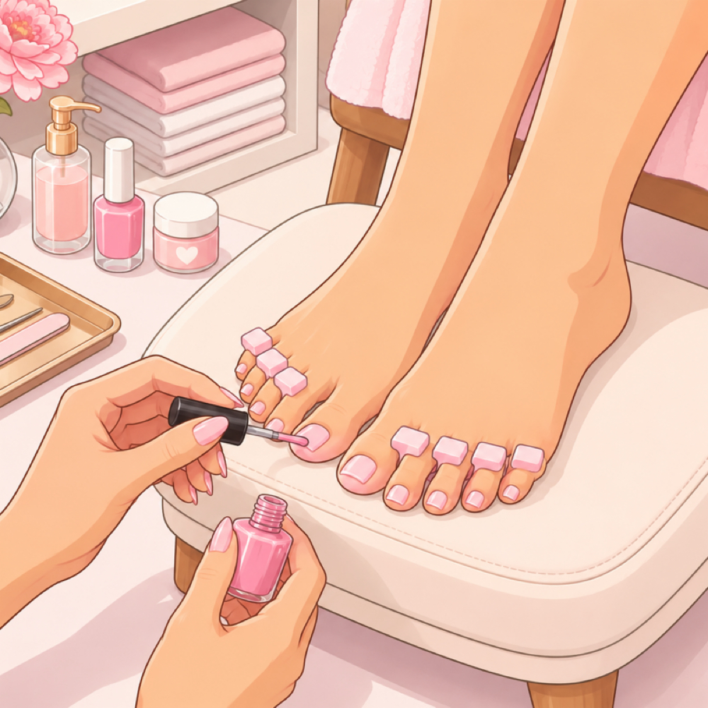 Gel Toe Polish Change at The Polished Studio in Howell Township, NJ