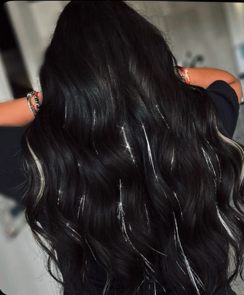 Bead Extention Tinsel at Beloved Beauty Salon in McAllen, TX