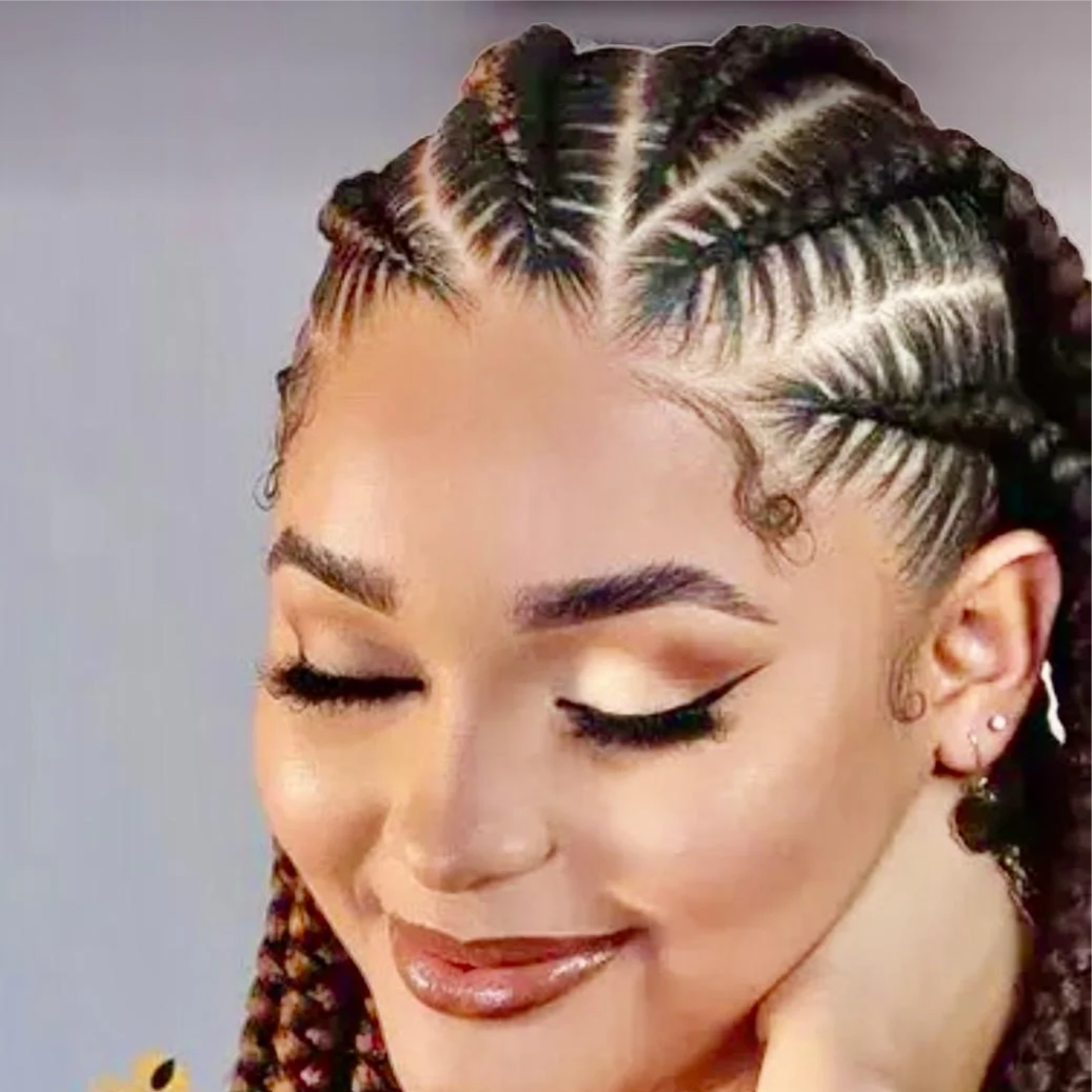 Stitch Braid Cornrows at Hollywood Soul Salon Ouchlesshairbraiding in San Diego, CA