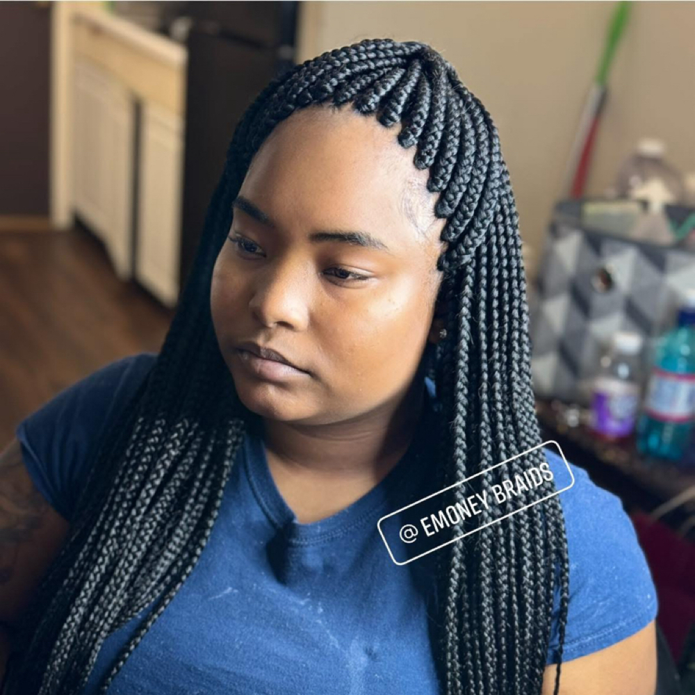 Medium Box Braids at E-Money Braidz in Memphis, TN